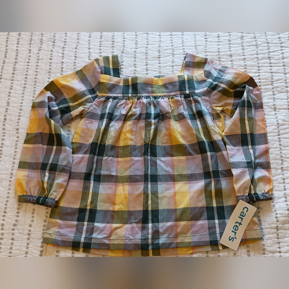 Carter's Girls Fall Plaid Top NWT🍂